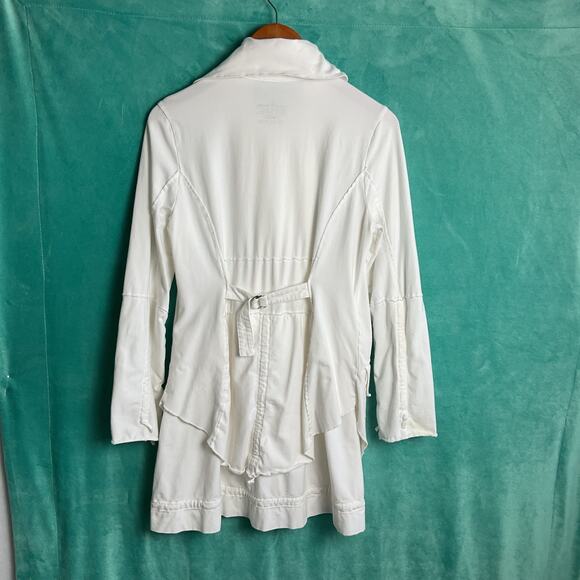 Neon Buddha Womens Ivory Shacket Full Zip Button Down with Pockets Size Small - Picture 4 of 13